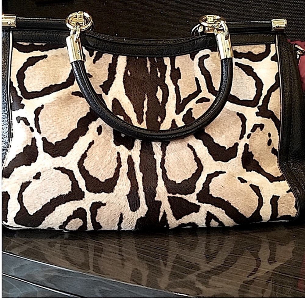 Coach 2012 Madison Haircalf Mix Madeline Satchel Shoulder Bag & Wallet Dusty NWT - Picture 5 of 16